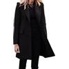 Celanisai Blazer, giacca da donna elegante, lunga, da matrimonio, taglie forti, elegante, sportiva, oversize, sciancrata, invernale, jcake, termico, trench, O nero., L