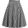 Tobysper Gonna da donna, lunghezza al ginocchio, stile rockabilly, elegante, vintage, per il tempo libero, anni '50, Nero , S