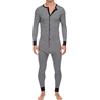 Eauptffy Pigiama intero da uomo, tuta corta da jogging, tuta da jogging, tuta slim fit, pagliaccetto, pantaloni a maniche lunghe, da uomo, a lunga durata, tuta da jogging