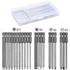 Linhon Set di 21 punte per cacciavite lunghe Torx Set magnetico T6-T40, Hex, PH2, set di punte esagonali 1/4, 100 mm extra lungo, acciaio S2, scatola in PP