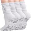 Bafiwu 4 paia di calzini da pilates antiscivolo da donna 35-40, yoga calzino pilates Reformer Socks antiscivolo, kit pilates casa pilates accessori per yoga, balletto, danza palestra, ospedale, 2, 40