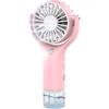 Fmzrbnih Mini ventilatore con nebulizzatore, ricarica USB, ventilatore a spruzzo con 3 velocità, ventilatore portatile per acqua, per esterni, ufficio, patio, spiaggia, viaggi, campeggio, cortile