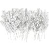 Generic Rami di pino smerigliato, confezione da 15 aghi realistici di pino innevato, 26,9 cm, per decorazioni natalizie, decorazioni natalizie per la casa e il giardino, verde e bianco (30 pezzi)