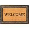 Relaxdays zerbino cocco WELCOME, 60x40 cm, antiscivolo, resistente alle intemperie, per interno ed esterno, multicolore