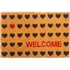 Relaxdays zerbino in fibra di cocco Welcome, 60x40 cm, antiscivolo, resistente intemperie, interno/esterno, multicolore