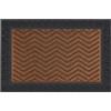 Relaxdays tappeto in polipropilene a zigzag, resistente alle intemperie, antiscivolo, per interni/esterni, marrone