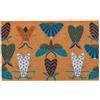 Relaxdays Tappetino in Fibra di Cocco 60x40 cm, Motivo Farfalla, Antiscivolo, Resistente, Interno/Esterno, Multicolore