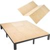 VEVOR Base Misura California King per Letto a Castello, Sostegno Pieghevole per Materasso con Cinghie Nylon, Legno Compensato Bordi arrotondati e Anti-cedimento, per Strutture Metalliche Matrimoniali