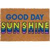 Relaxdays zerbino in cocco Good Day Sunshine, retrò, antiscivolo per interno/esterno, 40x60 cm, multicolore