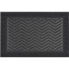 Relaxdays zerbino in polipropilene zigzag, resistente intemperie, antiscivolo, per interno ed esterno, antisporco, nero