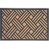 Relaxdays Zerbino Relaxdays in cocco e gomma, intrecciato, 60 x 40 cm, interno/esterno, antiscivolo raccogli sporco, naturale/nero