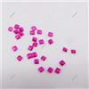 Lotto di 27 pietre preziose certificate taglio quadrato 2x2 mm rubino rosa na...