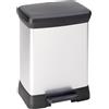 Keter Curver Cestino per rifiuti metallizzato con pedale 30 L