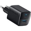 Anker 323 Caricatore a doppia porta 33W nero, alimentatore, 2 porte, universale