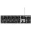 Blue Stork Tastiera con cavo KB per Mac - Compatibile con la disposizione AZERTY su Mac - Nera