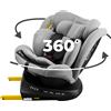 KidsZone Seggiolino Auto 0-36 kg Isofix Girevole 40-150 cm i-Size