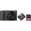 Panasonic Lumix DC-TZ300 + batteria BLG-10 + scheda SD da 32 GB "