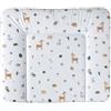 Rotho Babydesign Materassino fasciatoio largo (85 x 72 cm) - fasciatoio - lavabile - tappetino fasciatoio - impermeabile - motivo animali della foresta