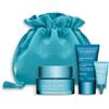 Clarins Hydra Ritual Blue Bag Set con crema viso giorno e notte più balsamo labbra
