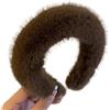 Klaisy Cerchietto per capelli invernale per yoga, spa, sport, delicato peluche, finta pelliccia, progettato per donne e adolescenti, accessorio per capelli a tesa larga