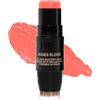 NUDESTIX Nudies Bloom Dewy Blush Stick Tiger Lily Queen 7 g, crema fard per guance, occhi e labbra, Dewy Glow, colore trasparente, corallo caldo brillante
