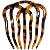 Pocoiau Pettine laterale per capelli a torsione francese scava fuori ondulato 7 denti acetato antistatico tornante tartaruga vintage per conchiglia grande coda di cavallo clip