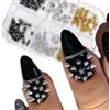 Asukohu 6 Tipi Unico Nail Art Set Rivetti In Metallo Decorazioni Gotiche Rivetti Non Dissolvenza Accessori Forti Per Nail Designs Decorazioni Riutilizzabili Metalliche