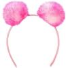 Lilinzhi Cerchietto per capelli in peluche con pompon per bambini, accessorio per riunioni di famiglia