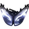 aejghfwjh Fari Anteriori Motocicletta Per TMAX500 XP500 2008-2011 XP 500 Per T-MAX 500 Per T-MAX500 2009 2010 Moto LED Gruppo Faro Testa Lampada FARO Anteriore Motocicletta(With led)