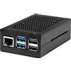 Joy-it Custodia jOY-iT in alluminio per Raspberry Pi 5 Nero [RB-ALUCASEP5-01B]