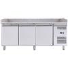 Ristoattrezzature Modello: 127850033348,Banco pizza 3 porte 202x80x100h cm per pizzeria ristorante