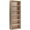 Composad | Libreria Alta della Linea DISEGNO Con 5 Ripiani Regolabili, Libreria Scaffale Moderna, (LxAxP) 81,60x217,50x35,70 cm, Colore Rovere Mielato, Soggiorno, Studio, Ufficio, Made in Italy