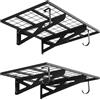 VEVOR Scaffale da Parete per Garage Portaoggetti 2 pezzi 91,4x62x21 cm con Ganci, Scaffale a Griglia da Muro per Garage Lavanderia Officina Carico Singolo max. 113 kg, Mensola da Parete, Nero