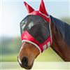 Harrison Howard CareMaster Pro - Maschera antimosche luminosa standard con orecchie, protezione UV per cavallo, taglia M, colore: rosso
