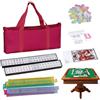 Generico Set Americano di Mahjong,Set di Gioco Completo con 166 Tessere | Portatile e Pratico per Anziani Donne Principianti e Adulti