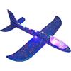 Générique Aereo Aliante in Schiuma - Giocattolo Di Volo Luminoso A LED, Grande Polistirolo 48 Cm, Ala Alta Flessibilità | Gioco All'aperto Aerodinamico, Aereo Di Lancio Facile per, Ragazzo