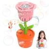 Générique Macchina Per Bolle Di Rosa - Soffiatore Di Petali Di Rosa, Motore A Bolle Automatico A LED Floreale, Giocattolo Luminoso Impermeabile | Lanciatore Estivo Portatile A Batteria | Incantevole Creatore