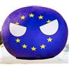 Generico Countryballs Pluşhies - 40cm Plush Country Ball | Plush Country Ball Doll Pillow Keychain Anime 2D National Flag Character Soft PlushPP Cotton Collectible Gift Toy UK US JP EU