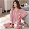 STJDM Camicia da Notte,Pigiama da Donna Set di Grandi Dimensioni in Cotone Elasticizzato Comodo Abito da casa Pigiama Estivo 5XL Nero