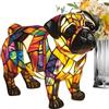Whnbuij Lampada per Cani - Lampada da Tavolo Cane Resina Decorazione Scrivania | Vintage Colorata Luce Notturna Carina Per Camera Da