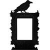 Generic Cornice portafoto gotica vintage, corvo nero, decorazione decorativa per Halloween, decorazione gotica per soggiorno, camera da letto, ufficio, mensola