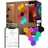Nanoleaf Shapes Ultra Black Hexagon Starter Kit, 9 Esagoni Luminosi LED RGBW Smart - Applique da Parete Interno Modulari, Luci Led 16M Colori WiFi, Funziona con Alexa, Sincronia Musica e Monitor