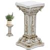 Uhngw Colonna Romana | Piedistallo Statua Colonna - Scultura Ornamentale In Resina Con Intaglio Floreale - Per Interni Casa Tavola Da Pranzo Cucina Giardino Festa Cerimonia Nuziale Evento