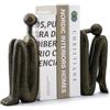 LOVIN PRODUCT Pensatore Fermalibri Decorativi, Portalibri Antiscivolo in Resina per Libri Pesanti, Scultura in Bronzo Antico Fermalibri per Scaffali, Casa e Ufficio - Decorazione da Scrivania