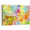 ARTTOR Quadro su Tela 100x70cm Stampe da Parete Gatto farfalla arcobaleno magia Grandi Decorazione Murale Camera da Letto 1 pezzo Quadri Moderni Soggiorno Grafica Immagini Wall Art Canvas AA100x70-2920