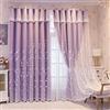Generic Tende floreali a doppio strato, motivo pastorale ricamato con fiori e rami, per eleganti finestre in soggiorno e camera da letto