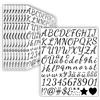 LINGYUEDUO 10 fogli adesivi con lettere (2,5 cm), 930 pezzi, autoadesivi, lettere in vinile, impermeabili, per cassetta postale, scrapbooking, numero di indirizzo, fai da te (nero)