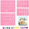 HIKPACKER 4PC Stampi in Silicone con Lettere e Numeri,0-9 Numero Lettera A-Z Alfabeto