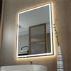 KWW 70 x 90 cm LED Vanity Mirror, Luci Dimmerabili Anti-Nebbia, Facile da Installare, Specchio di Trucco Montato a Parete Orizzontale/Verticale con Smart Touch Button