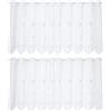 HMCEY 2 Pezzi Tenda Corta per Finestra Bianco 130 X 45 CM,Tende Bistrò Semitrasparenti con 2.5 CM Occhielli, Tenda per Mobile Bagno,Short Curtain,Tenda Decorativa per Armadio per Soggiorno, Camera